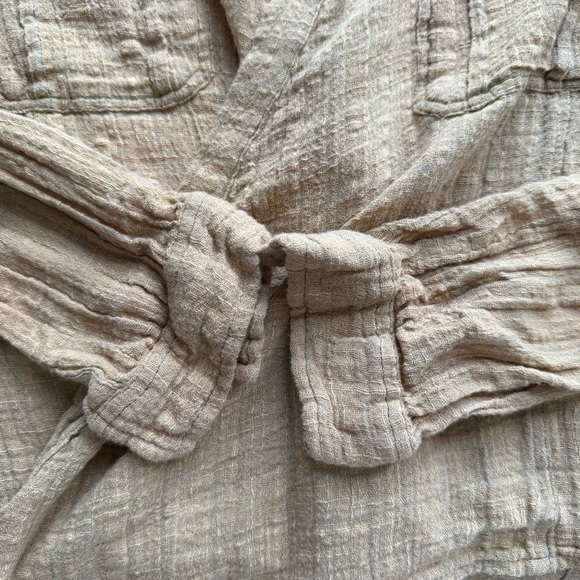 Free People One Yellow Asymmetrical Long Sleeve Open Blouse Women’s S - Picture 12 of 15